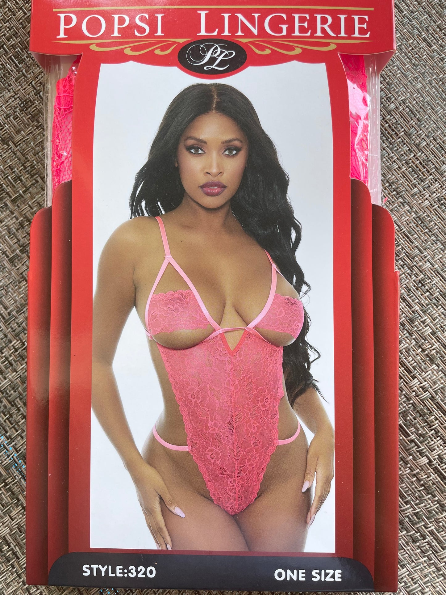 Sexy Pink Lingerie Bodysuit